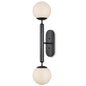  Barbican 2-Light Wall Sconce In Oil Rubbed Bronze & White