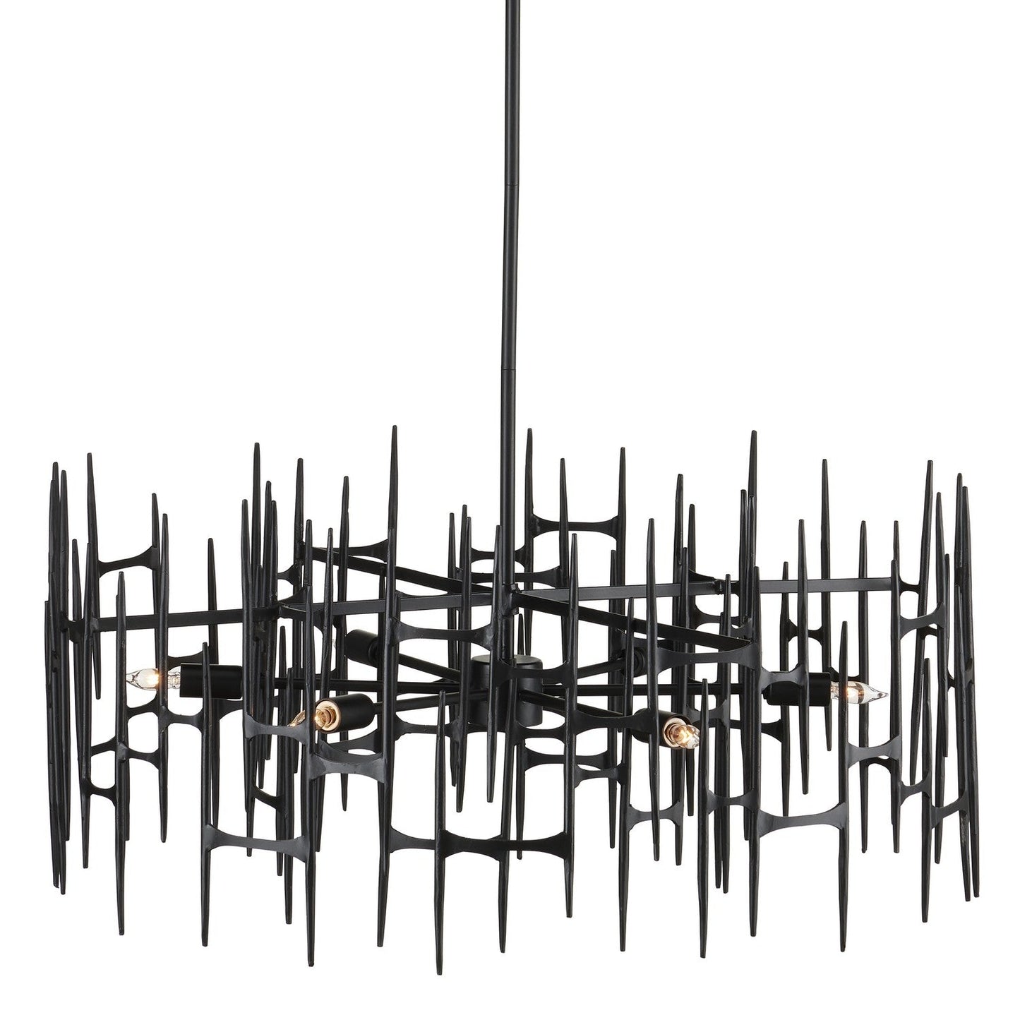  Attingham 6-Light Chandelier In Satin Black