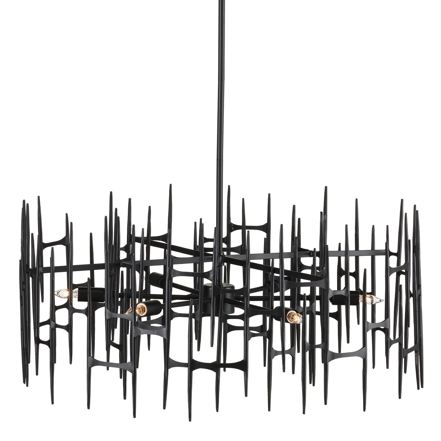  Attingham 6-Light Chandelier In Satin Black