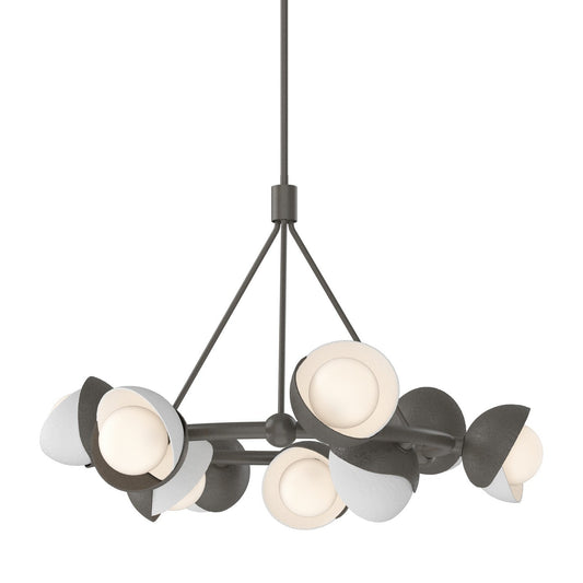  Brooklyn 9-Light Double Shade Ring Pendant In Dark Smoke