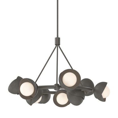  Brooklyn 9-Light Double Shade Ring Pendant In Dark Smoke