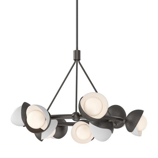  Brooklyn 9-Light Double Shade Ring Pendant In Oil Rubbed Bronze