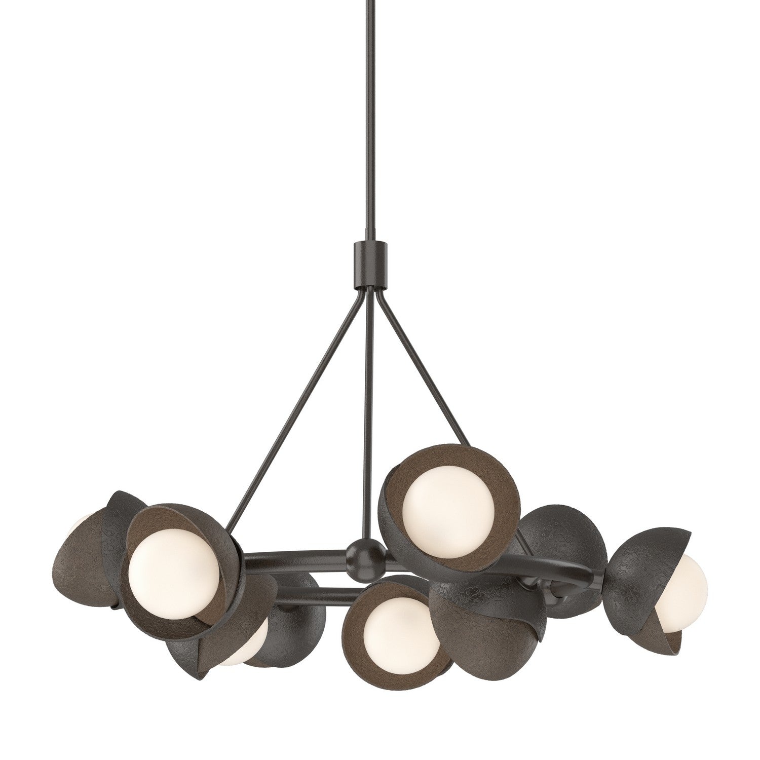  Brooklyn 9-Light Double Shade Ring Pendant In Oil Rubbed Bronze