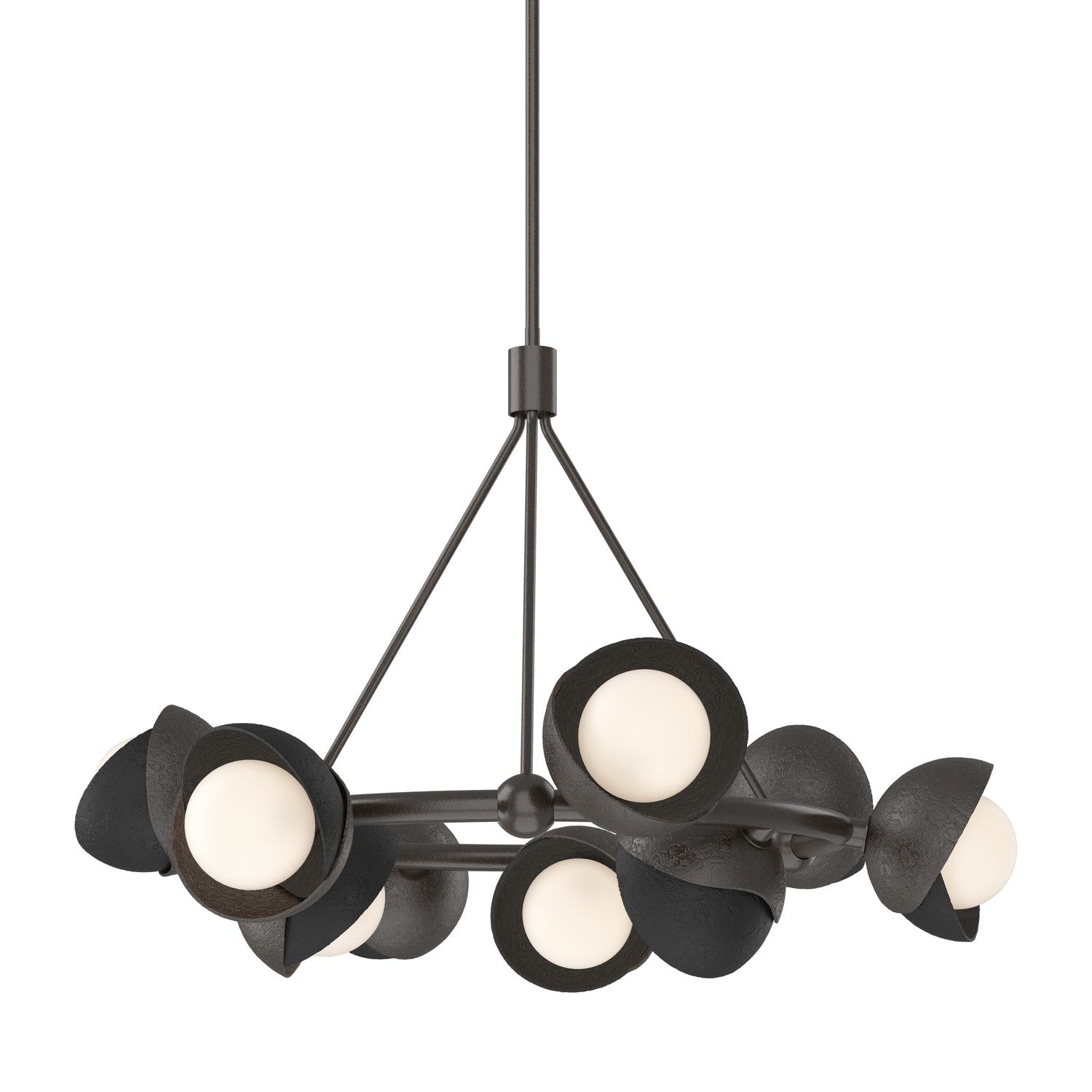  Brooklyn 9-Light Double Shade Ring Pendant In Oil Rubbed Bronze