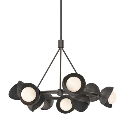  Brooklyn 9-Light Double Shade Ring Pendant In Oil Rubbed Bronze