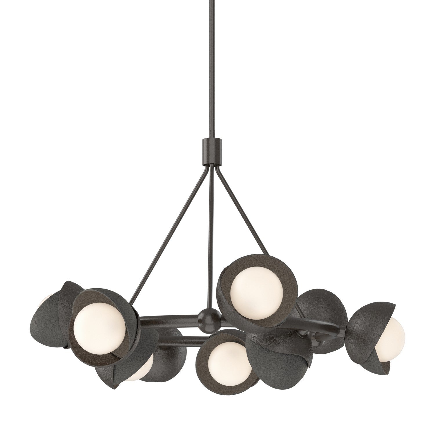  Brooklyn 9-Light Double Shade Ring Pendant In Oil Rubbed Bronze