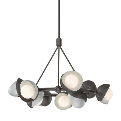  Brooklyn 9-Light Double Shade Ring Pendant In Oil Rubbed Bronze