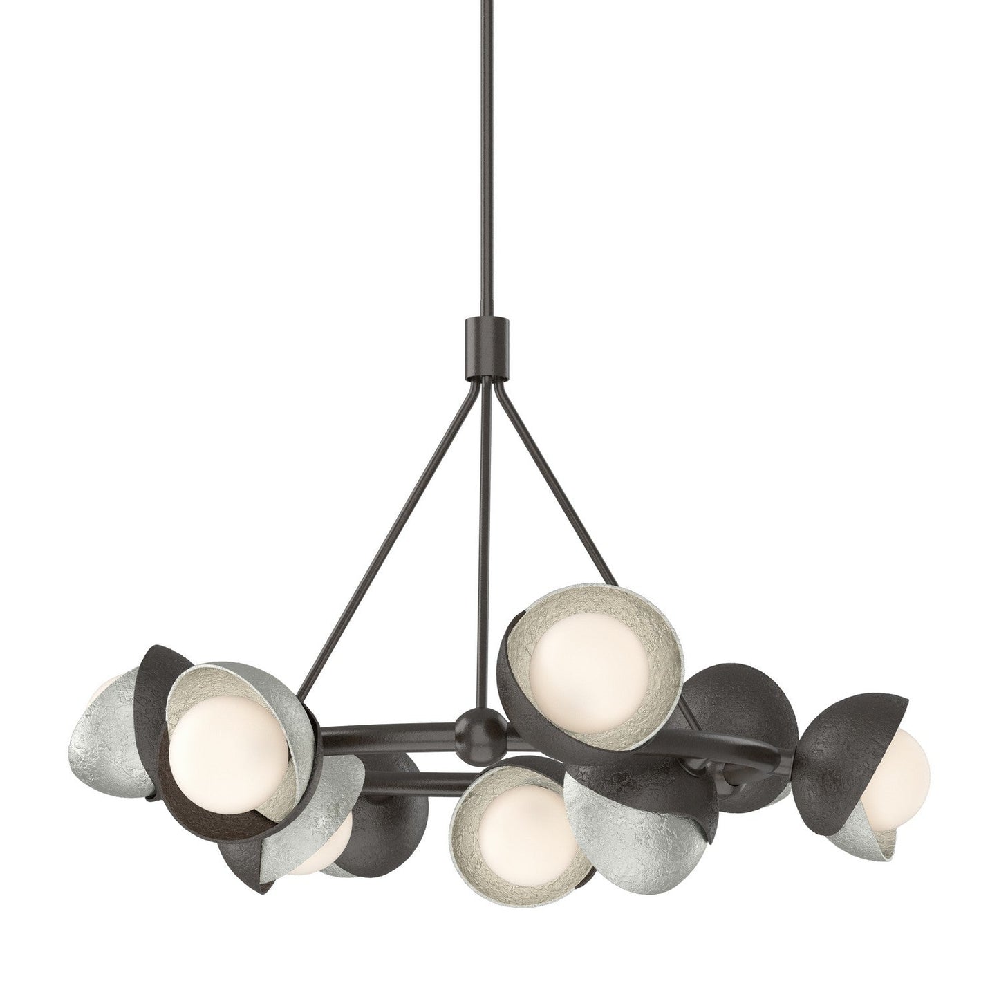  Brooklyn 9-Light Double Shade Ring Pendant In Oil Rubbed Bronze