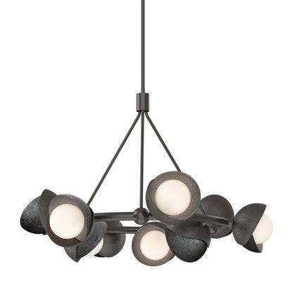  Brooklyn 9-Light Double Shade Ring Pendant In Oil Rubbed Bronze