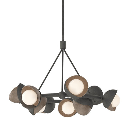 Brooklyn 9-Light Double Shade Ring Pendant In Natural Iron