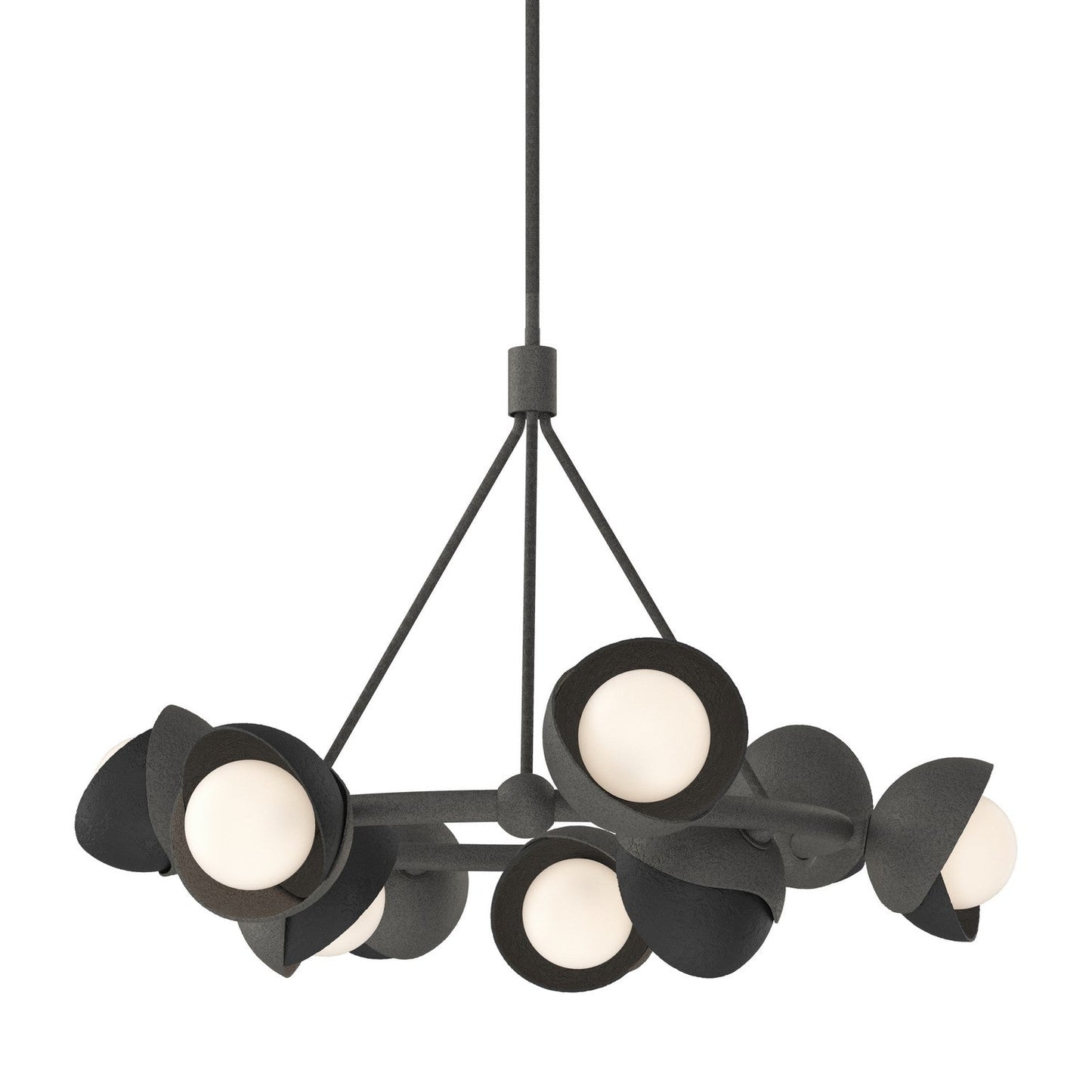  Brooklyn 9-Light Double Shade Ring Pendant In Natural Iron