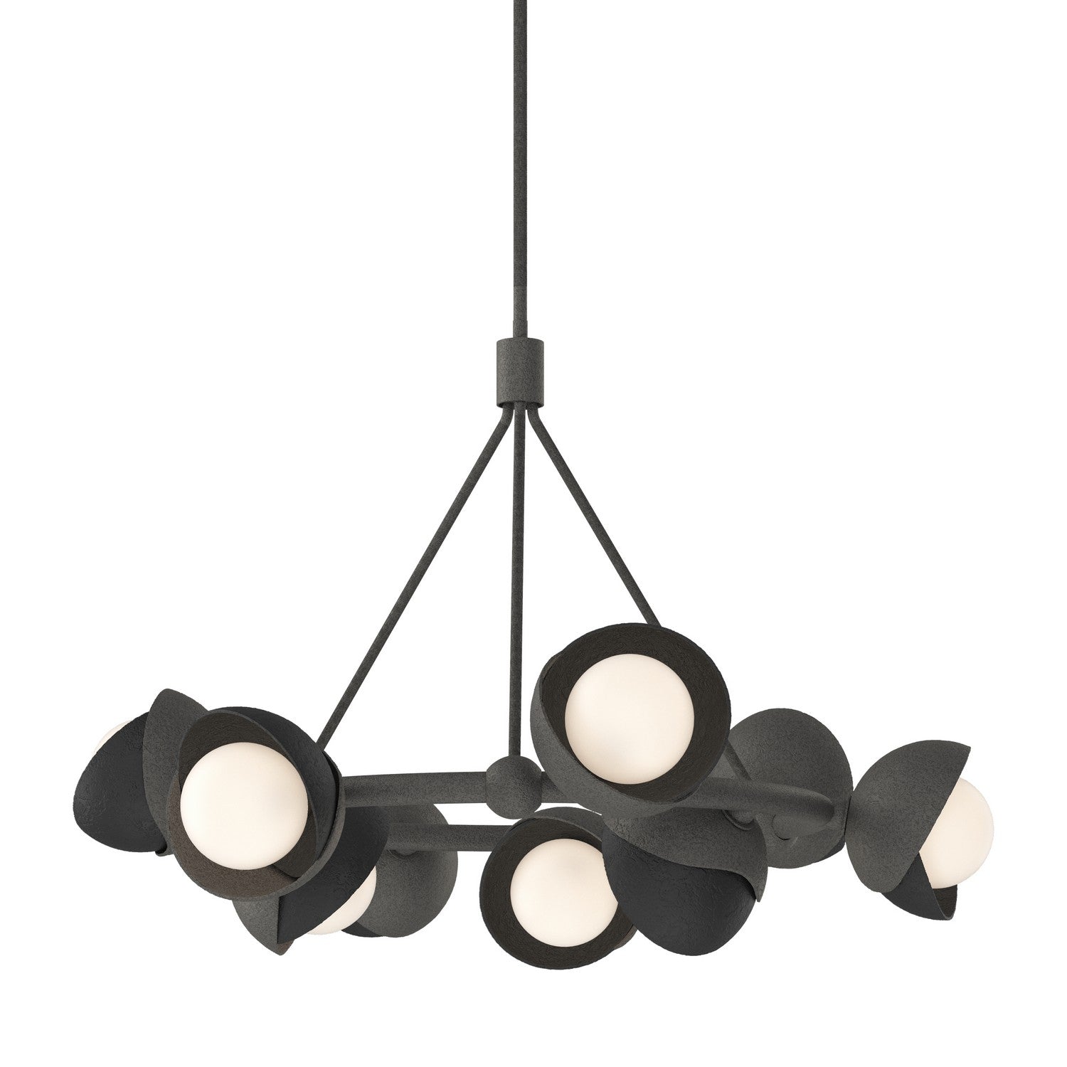  Brooklyn 9-Light Double Shade Ring Pendant In Natural Iron