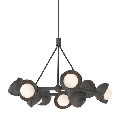  Brooklyn 9-Light Double Shade Ring Pendant In Natural Iron