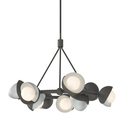  Brooklyn 9-Light Double Shade Ring Pendant In Natural Iron
