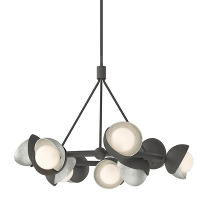  Brooklyn 9-Light Double Shade Ring Pendant In Natural Iron