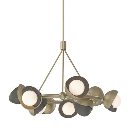  Brooklyn 9-Light Double Shade Ring Pendant In Soft Gold