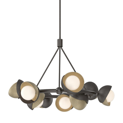  Brooklyn 9-Light Double Shade Ring Pendant In Oil Rubbed Bronze