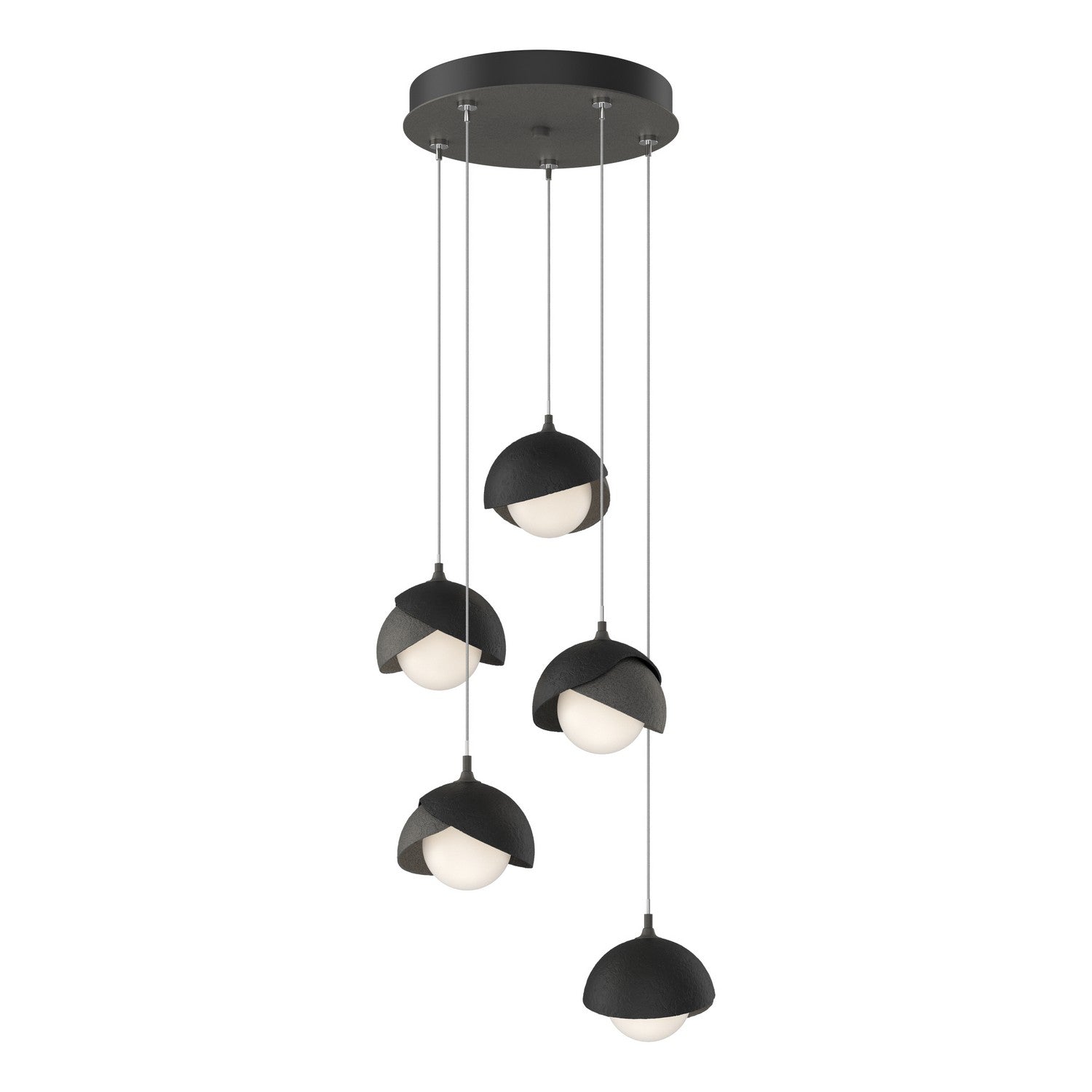  Brooklyn 5-Light Double Shade Pendant In Natural Iron