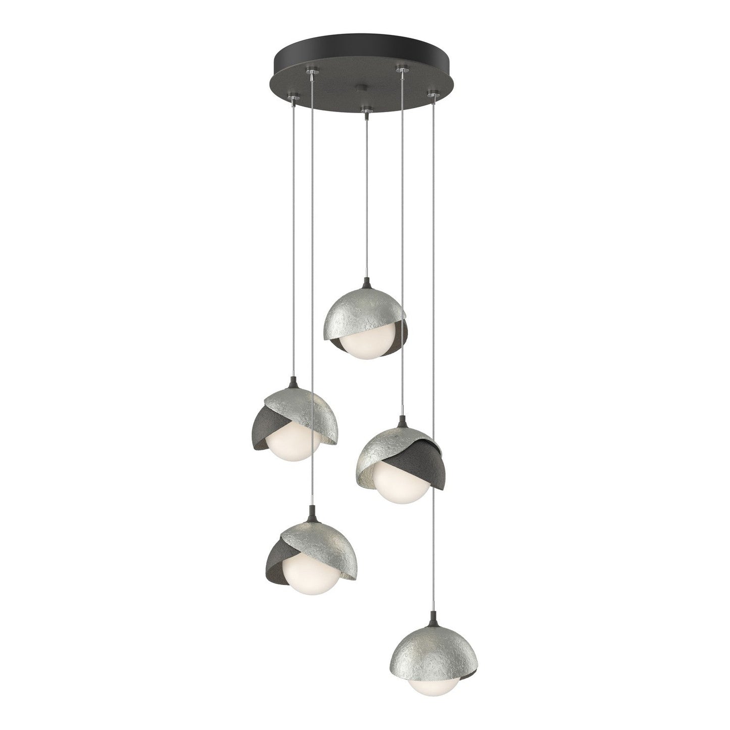  Brooklyn 5-Light Double Shade Pendant In Natural Iron