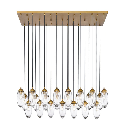 Z-LIte Arden 23 Light Linear Chandelier In Rubbed Brass