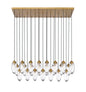 Z-LIte Arden 23 Light Linear Chandelier In Rubbed Brass