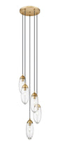 Z-LIte Arden Five Light Chandelier In Rubbed Brass