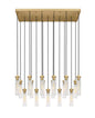 Z-LIte Beau 17 Light Linear Chandelier In Rubbed Brass