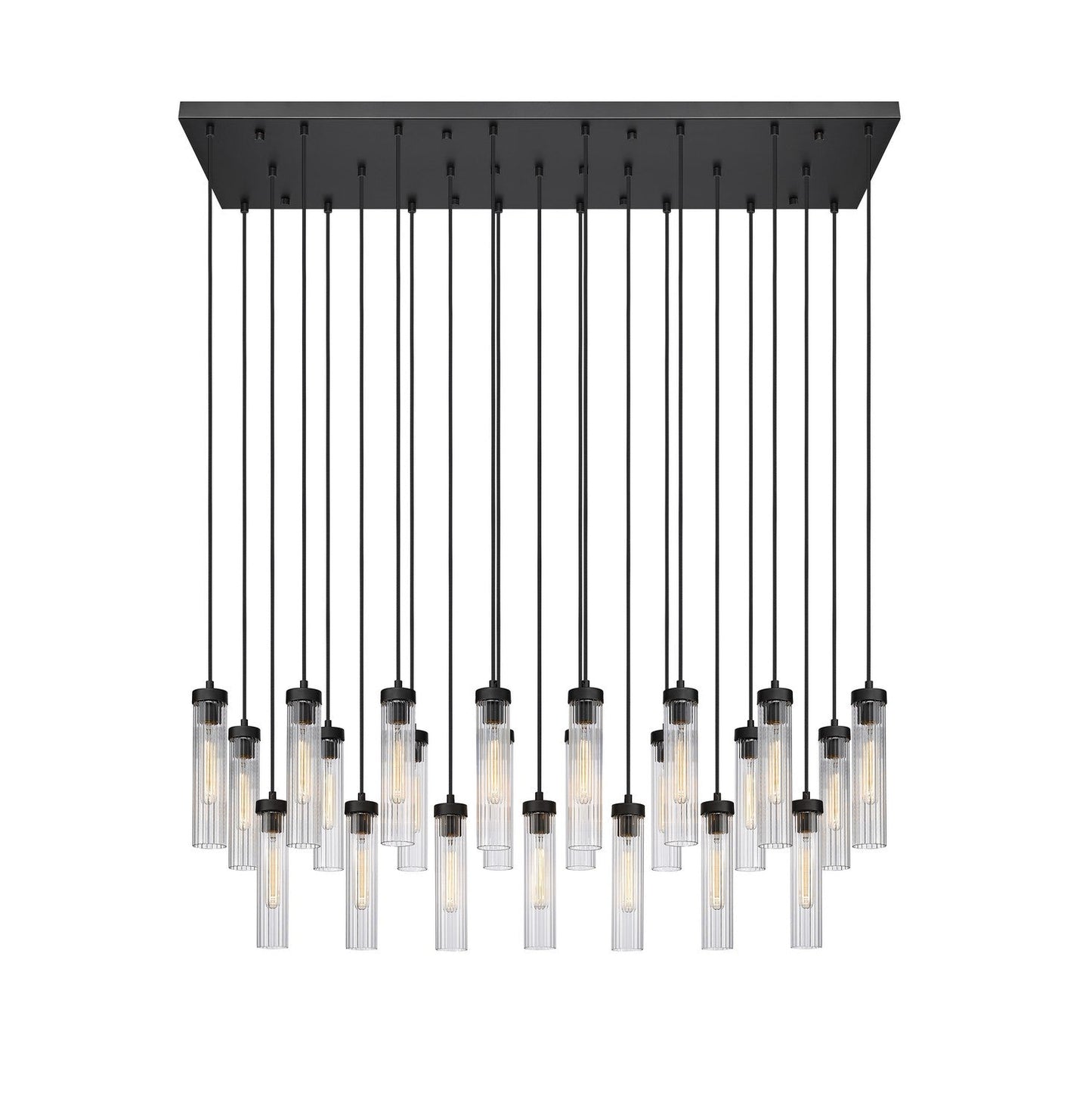 Z-LIte Beau 23 Light Linear Chandelier In Matte Black