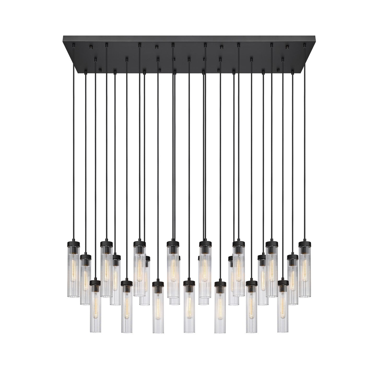 Z-LIte Beau 23 Light Linear Chandelier In Matte Black