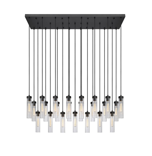 Z-LIte Beau 23 Light Linear Chandelier In Matte Black