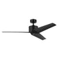  Almere 56" Ceiling Fan In Satin Black