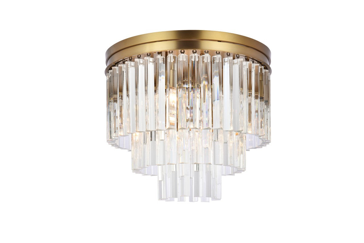  Sydney 9-Light Flush Mount In Satin Gold