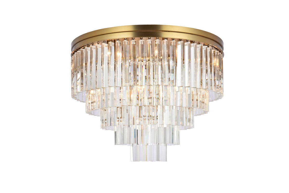  Sydney 17-Light Flush Mount In Satin Gold