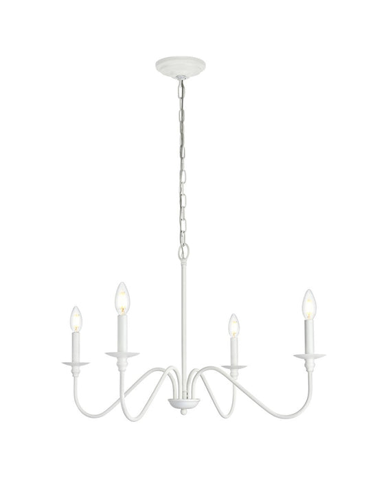  Rohan 4-Light Chandelier In White
