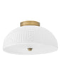  Devon LED Flush Mount In Lacquered Brass