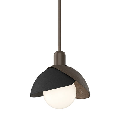  Brooklyn Double Shade Mini Pendant In Bronze