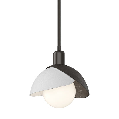  Brooklyn Double Shade Mini Pendant In Oil Rubbed Bronze