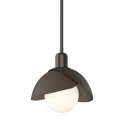  Brooklyn Double Shade Mini Pendant In Oil Rubbed Bronze