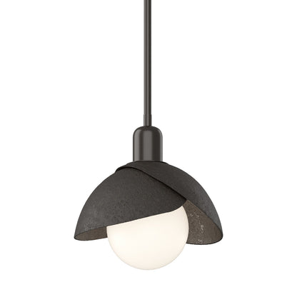  Brooklyn Double Shade Mini Pendant In Oil Rubbed Bronze