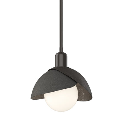  Brooklyn Double Shade Mini Pendant In Oil Rubbed Bronze