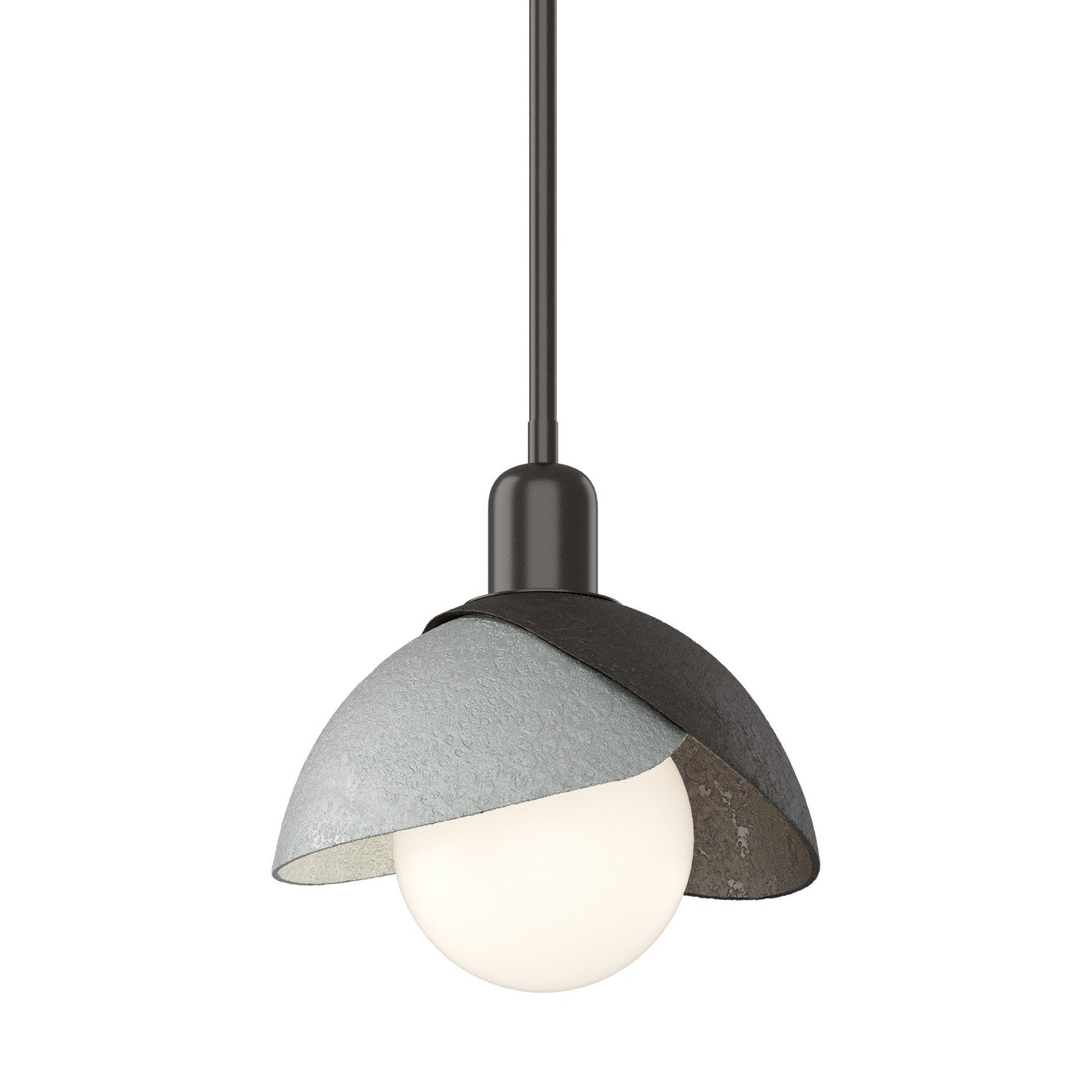  Brooklyn Double Shade Mini Pendant In Oil Rubbed Bronze