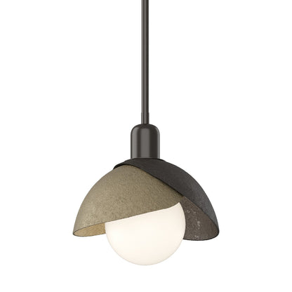  Brooklyn Double Shade Mini Pendant In Oil Rubbed Bronze