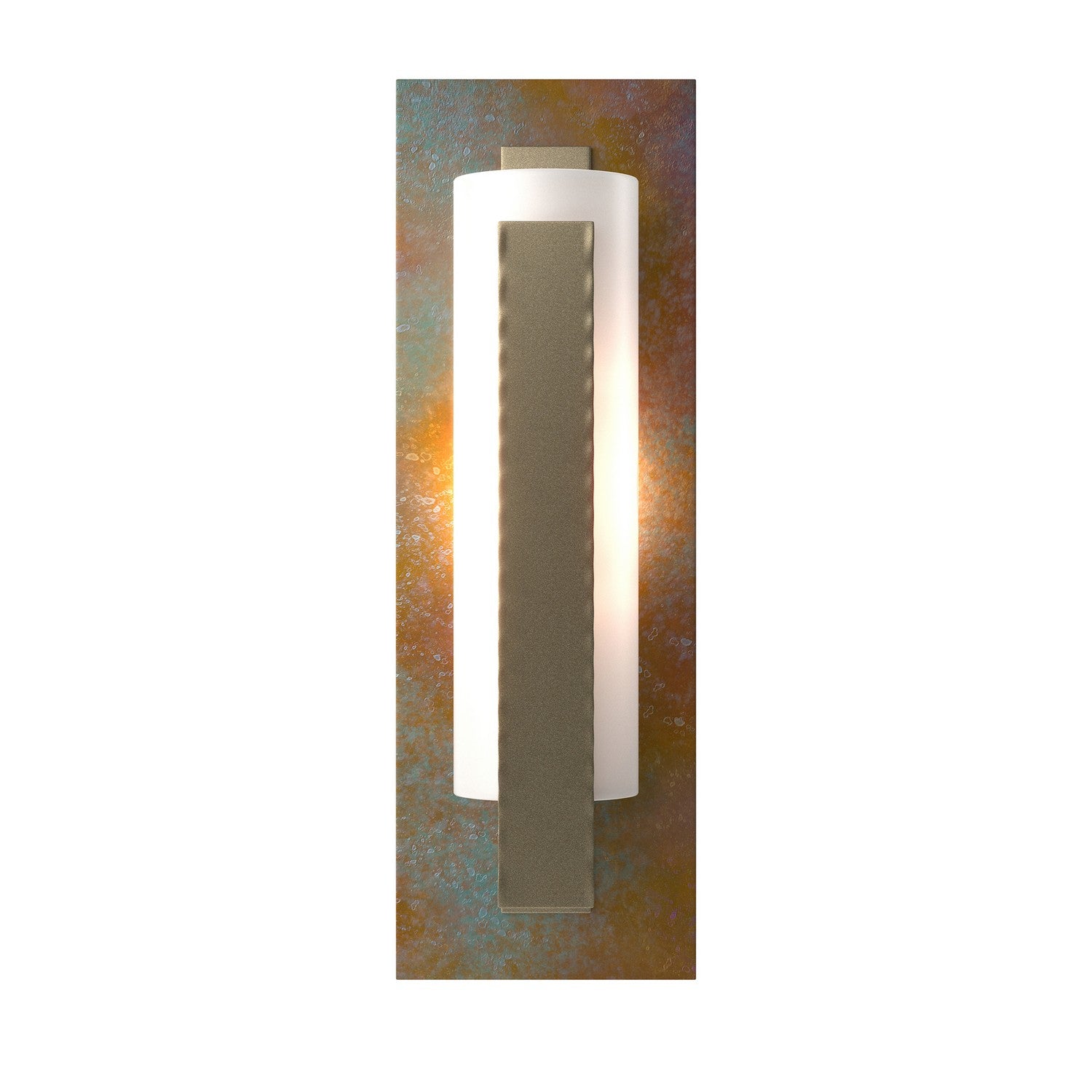  Forged Vertical Bar Sconce - Cherry Or Copper Backplate