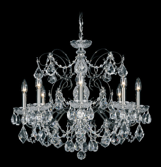  Century 8-Light Chandelier In Black