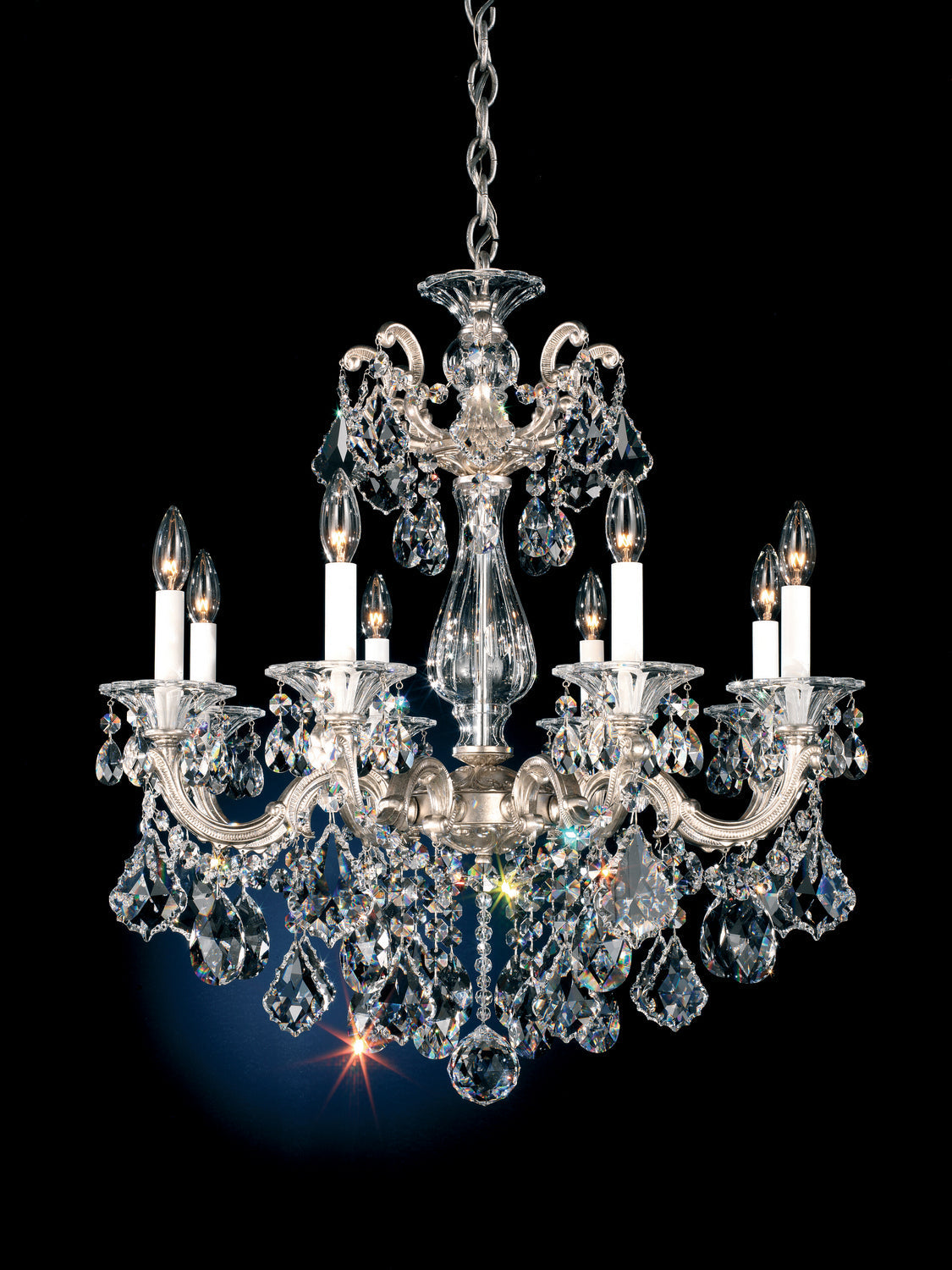  La Scala 8-Light Chandelier In Black