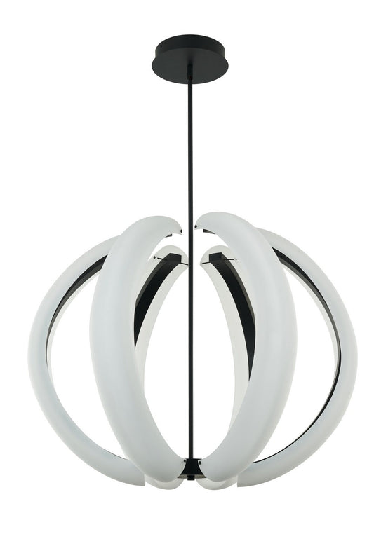  Unwind LED Pendant In Flat Black