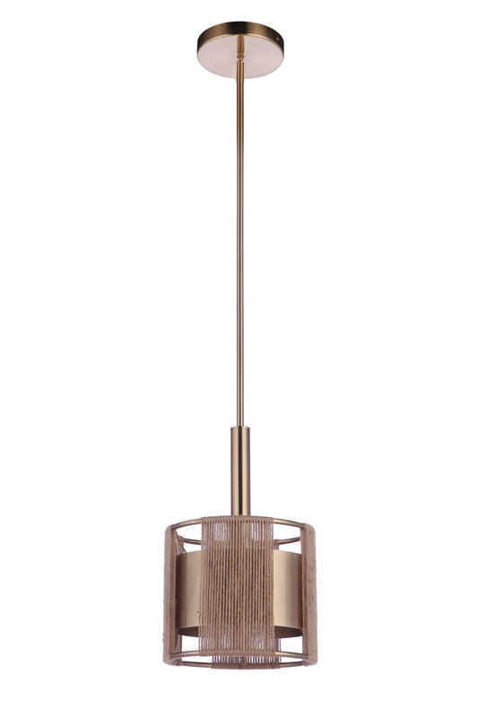  Kensey 1-Light Mini Pendant In Satin Brass