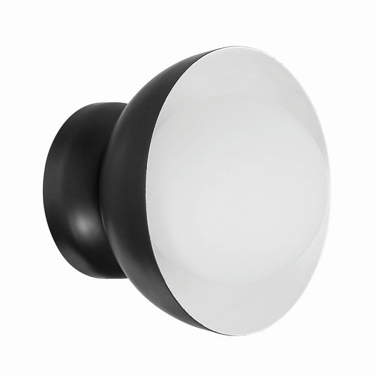 Ventura Dome 1-Light Wall Sconce In Flat Black