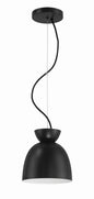  Ventura Dome 1-Light Pendant In Flat Black