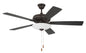  Eos 3 Light Bowl 52" Ceiling Fan In Espresso